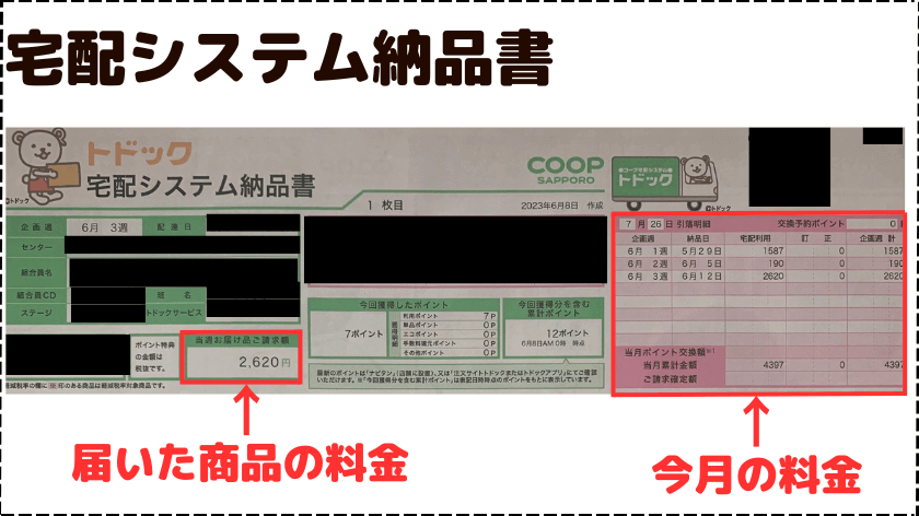 トドック宅配システム納品書