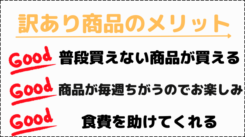 訳あり商品セールのメリット