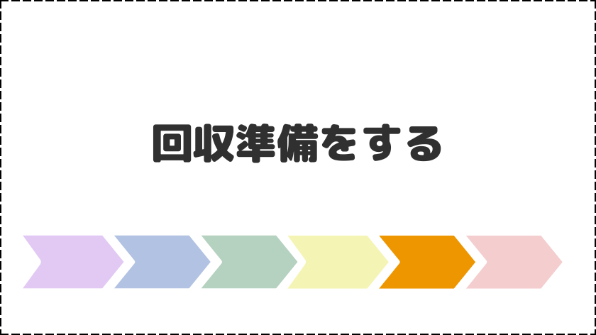 回収準備をする